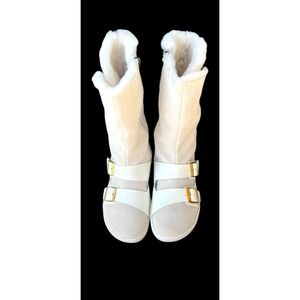 Birkenstock Danbury Women's Patent Leather Sheepskin Shearling Boots 39 /US 8 M